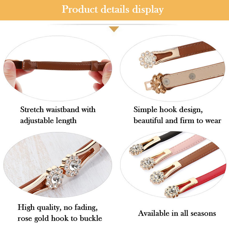Új divatos egyszerű ruha deréköv női PU bőr fém csat derékpánt divat elegáns vékony derékpánt ruházati kiegészítők