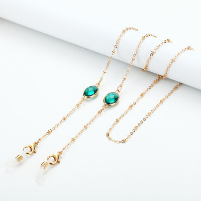 Divat akril kristály napszemüveg láncok kerek gyöngyös szemüveg lánc tartó szemüveg lánc maszk nyakpántos ékszer nőknek