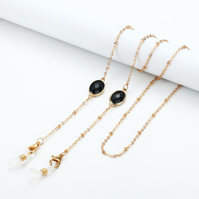 Divat akril kristály napszemüveg láncok kerek gyöngyös szemüveg lánc tartó szemüveg lánc maszk nyakpántos ékszer nőknek