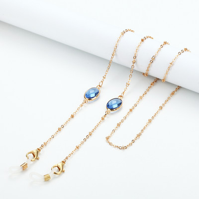 Divat akril kristály napszemüveg láncok kerek gyöngyös szemüveg lánc tartó szemüveg lánc maszk nyakpántos ékszer nőknek