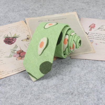 Bărbați de înaltă calitate, drăguț de in, cravată de desene animate pentru bărbați, modă, buline, flori imprimate, cadou amuzant, cravată subțire cu dungi înguste, cravată 6 cm