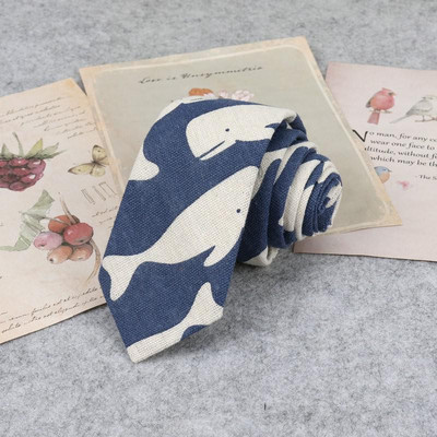 Bărbați de înaltă calitate, drăguț de in, cravată de desene animate pentru bărbați, modă, buline, flori imprimate, cadou amuzant, cravată subțire cu dungi înguste, cravată 6 cm