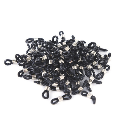 100 DB műanyag szilikon szemüvegek lánccsatlakozó szemüvegek lánc csúszásgátló gumi gyűrű pánt hosszabbító rugó barkács szemüveg kötél