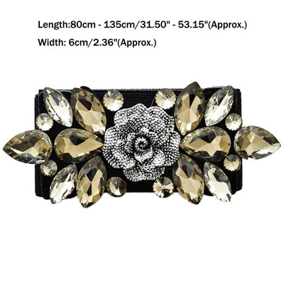 Naiste värviline kivist lilledega vöövöö elastne lai vöörihm Kleit Dekoratsioon Peo lilleline pannal Rhinestone elastne lai vöö