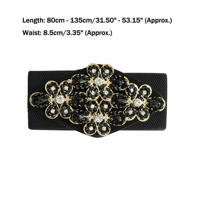 Naiste värviline kivist lilledega vöövöö elastne lai vöörihm Kleit Dekoratsioon Peo lilleline pannal Rhinestone elastne lai vöö