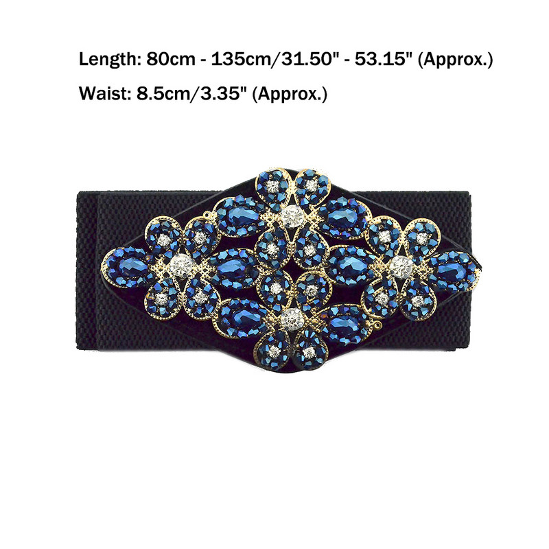 Naiste värviline kivist lilledega vöövöö elastne lai vöörihm Kleit Dekoratsioon Peo lilleline pannal Rhinestone elastne lai vöö