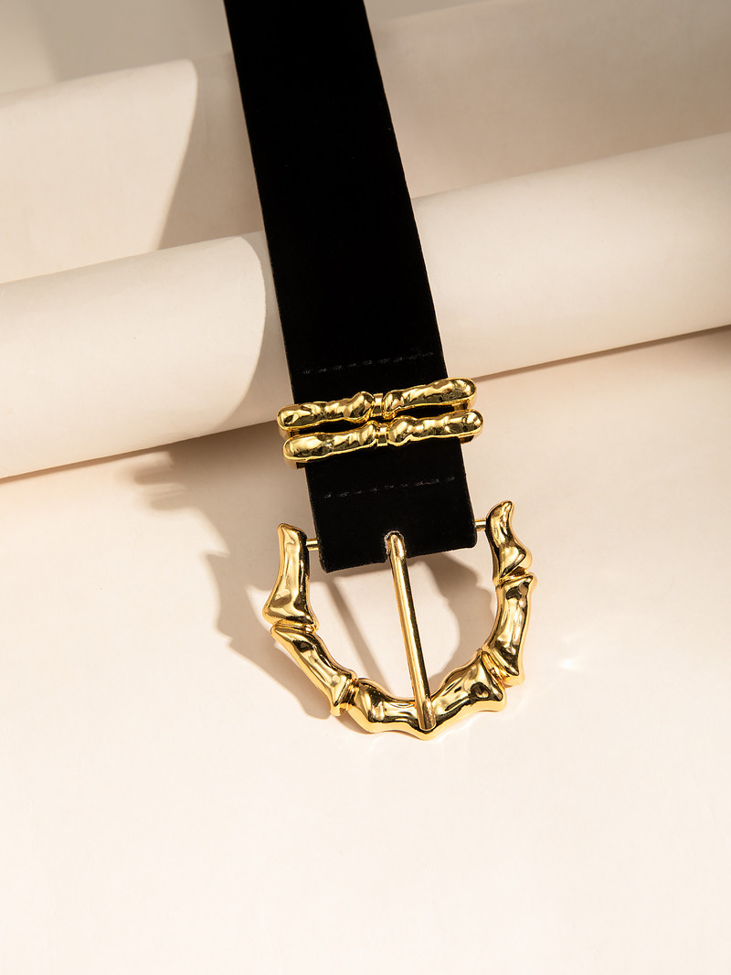 Catarame aurii noi, blugi pentru femei, curea neagră elegantă, piele PU, de lux, piele de căprioară, gotică, curea de petrecere pentru femei