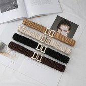 Naiste elastsus laia vöökohaga riidest vöö naistele metallist pandlaga vöö särk, ülikond, kleit, riiete aksessuaarid