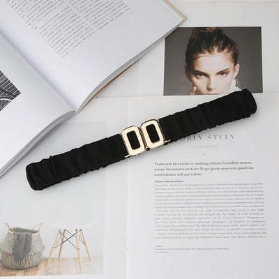 Naiste elastsus laia vöökohaga riidest vöö naistele metallist pandlaga vöö särk, ülikond, kleit, riiete aksessuaarid