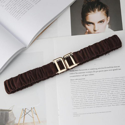 Naiste elastsus laia vöökohaga riidest vöö naistele metallist pandlaga vöö särk, ülikond, kleit, riiete aksessuaarid