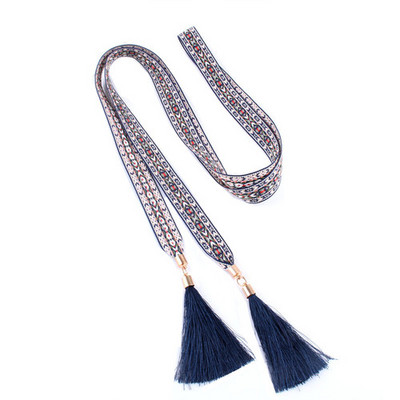 dizajnerski remeni visoke kvalitetei Nacionalne karakteristike remen platnene naramenice na struku s resama od užeta s resama retro ženska ukrasna haljina