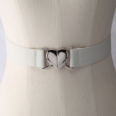 Vászon övek lányok többszínű állítható rugalmas deréköv nőknek szív alakú csattal egységes farmer ruha dekorációk