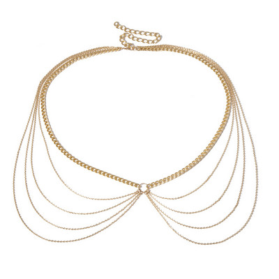 Vintage többszintes lánc övek női derékpántok fém alumínium női Desinger (ruhával) 2023 Y2k női testlánc 024