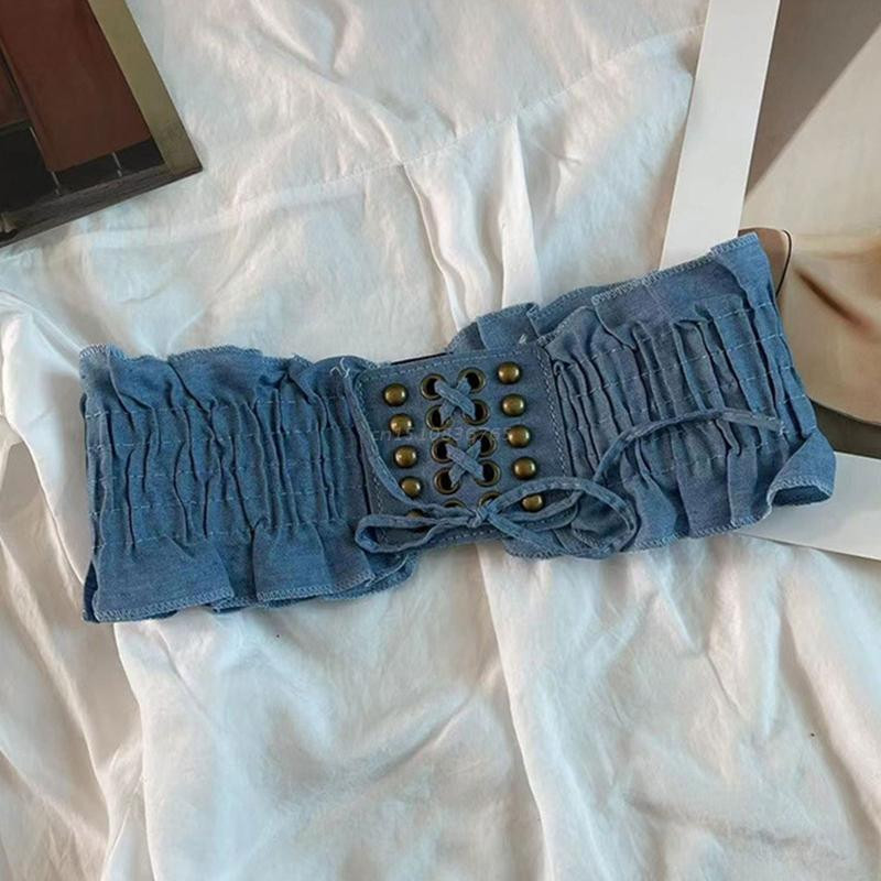 Elasztikus fűző deréköv Peplum öv fűzős derékszíj farmer rugalmas öv derék Cincher öv rugalmas öv ruhákhoz