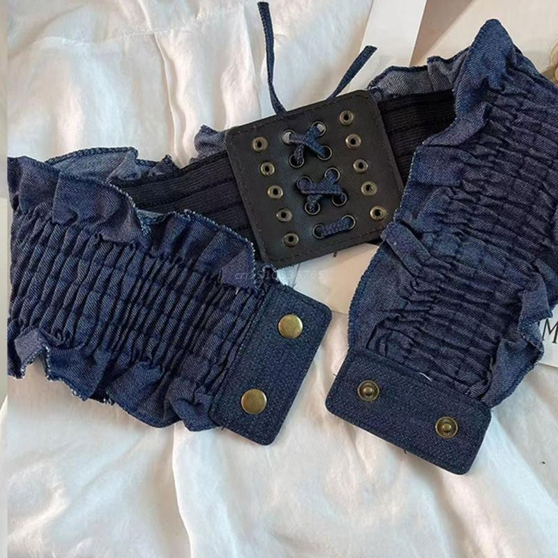 Elasztikus fűző deréköv Peplum öv fűzős derékszíj farmer rugalmas öv derék Cincher öv rugalmas öv ruhákhoz