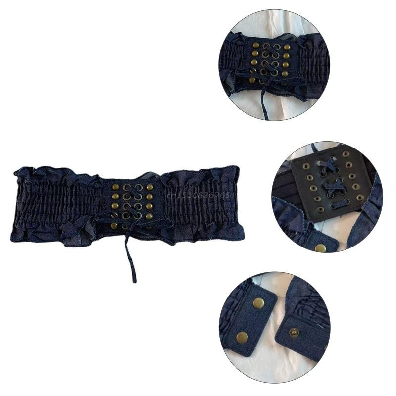 Elasztikus fűző deréköv Peplum öv fűzős derékszíj farmer rugalmas öv derék Cincher öv rugalmas öv ruhákhoz