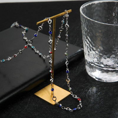 Skyrim Boho divat női színes gyöngyös szemüvegek láncok fém szemüvegtartók zsinór nyakpánt kötél zsinór napszemüveghez