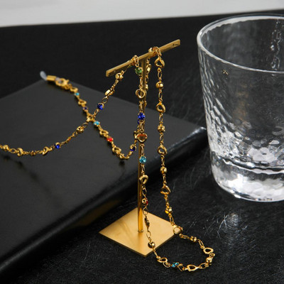 Skyrim Boho divat női színes gyöngyös szemüvegek láncok fém szemüvegtartók zsinór nyakpánt kötél zsinór napszemüveghez