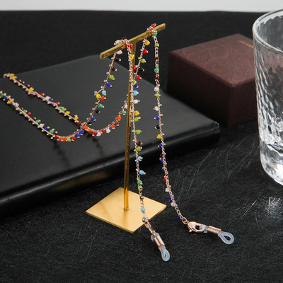 Skyrim Boho divat női színes gyöngyös szemüvegek láncok fém szemüvegtartók zsinór nyakpánt kötél zsinór napszemüveghez