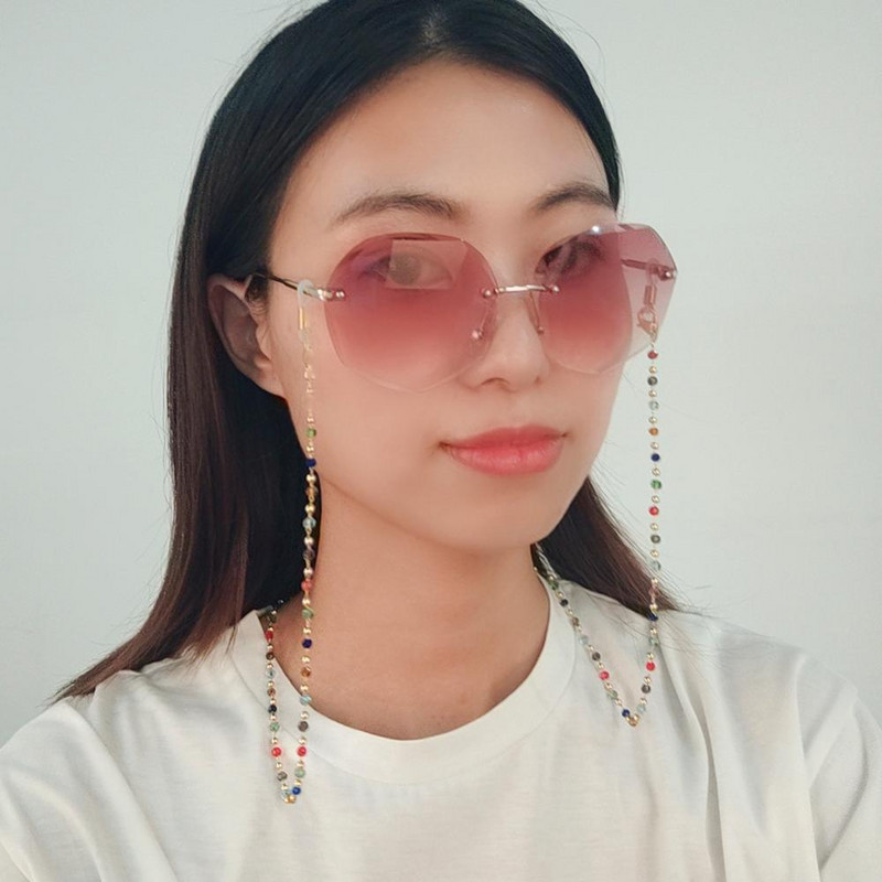 Skyrim Boho divat női színes gyöngyös szemüvegek láncok fém szemüvegtartók zsinór nyakpánt kötél zsinór napszemüveghez