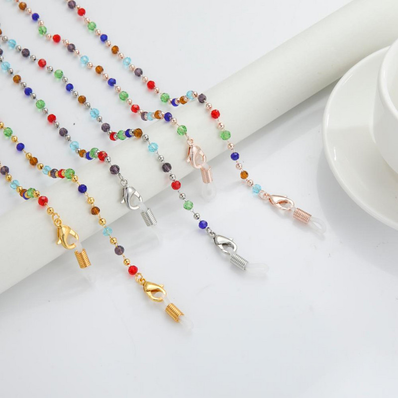 Skyrim Boho divat női színes gyöngyös szemüvegek láncok fém szemüvegtartók zsinór nyakpánt kötél zsinór napszemüveghez