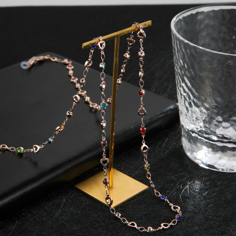 Skyrim Boho divat női színes gyöngyös szemüvegek láncok fém szemüvegtartók zsinór nyakpánt kötél zsinór napszemüveghez