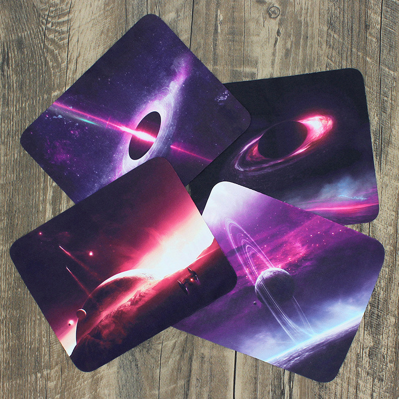 4 buc/lot Desen animat interstelar Planet Wolf Ochelari Pânză Ochelari de vedere Microfibră Pânză de curățare pentru lentile Telefon Screen Cleaner Personalizat