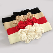 Cureaua pentru femei doamnă 2020, la modă, cu flori din dantelă, centură elastică în talie elastică, centuri late, elastice, accesorii pentru rochii pentru fete