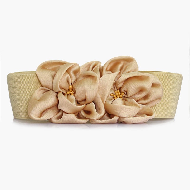 Cureaua pentru femei doamnă 2020, la modă, cu flori din dantelă, centură elastică în talie elastică, centuri late, elastice, accesorii pentru rochii pentru fete