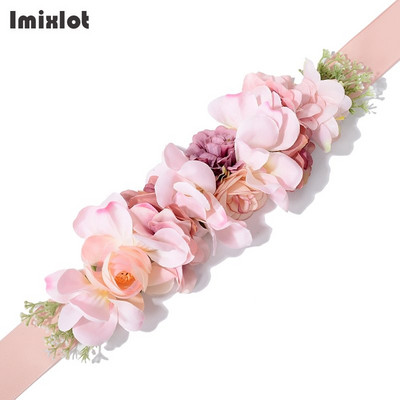 Novi modni ženski remeni za djevojke oko struka s dugom vrpcom i lančićima s cvjetnim pojasom za djevojke Vjenčane svadbene trake za dodatke za svečane haljine