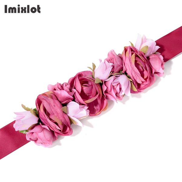 Novi modni ženski remeni za djevojke oko struka s dugom vrpcom i lančićima s cvjetnim pojasom za djevojke Vjenčane svadbene trake za dodatke za svečane haljine