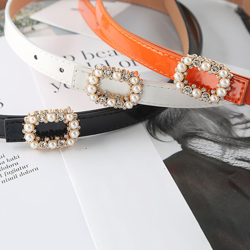 Vintage Pearl strasszos csatos deréköv, női, derékszíj, vékony  Jean nadrág ruha öv öv