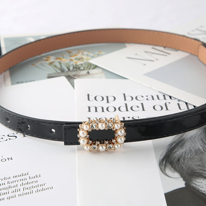 Vintage Pearl strasszos csatos deréköv, női, derékszíj, vékony  Jean nadrág ruha öv öv