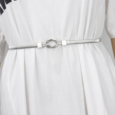 Parduodu kaip karštus pyragus Metaliniai lapeliai Elastingi diržai moterims Sidabrinė juosmens grandinėlė suknelė Dekoruota moteriški diržai Įvairių stilių