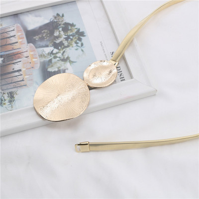 Parduodu kaip karštus pyragus Metaliniai lapeliai Elastingi diržai moterims Sidabrinė juosmens grandinėlė suknelė Dekoruota moteriški diržai Įvairių stilių