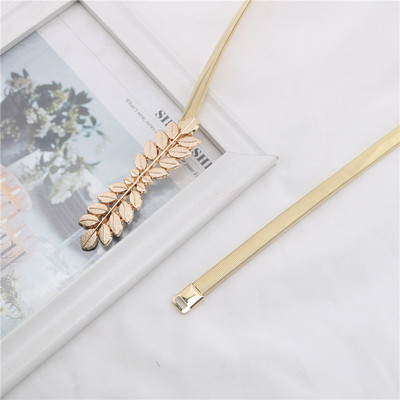 Parduodu kaip karštus pyragus Metaliniai lapeliai Elastingi diržai moterims Sidabrinė juosmens grandinėlė suknelė Dekoruota moteriški diržai Įvairių stilių