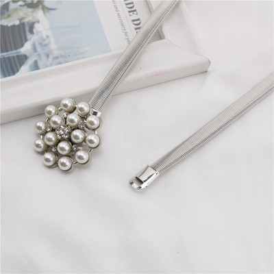 Parduodu kaip karštus pyragus Metaliniai lapeliai Elastingi diržai moterims Sidabrinė juosmens grandinėlė suknelė Dekoruota moteriški diržai Įvairių stilių