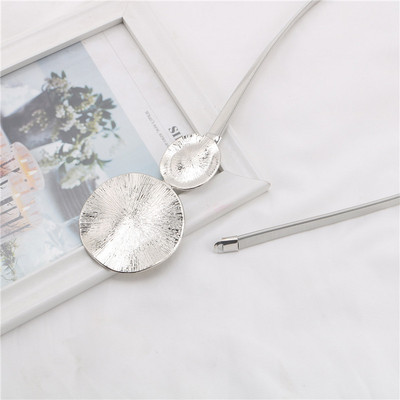 Parduodu kaip karštus pyragus Metaliniai lapeliai Elastingi diržai moterims Sidabrinė juosmens grandinėlė suknelė Dekoruota moteriški diržai Įvairių stilių