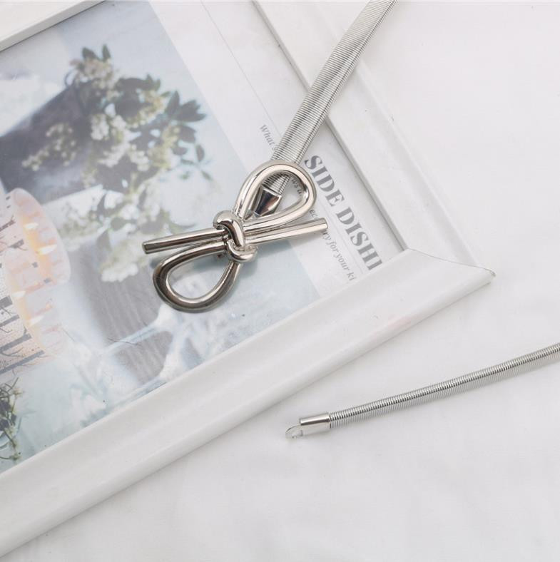 Parduodu kaip karštus pyragus Metaliniai lapeliai Elastingi diržai moterims Sidabrinė juosmens grandinėlė suknelė Dekoruota moteriški diržai Įvairių stilių