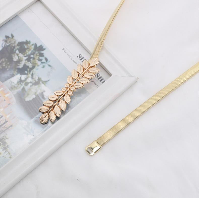 Parduodu kaip karštus pyragus Metaliniai lapeliai Elastingi diržai moterims Sidabrinė juosmens grandinėlė suknelė Dekoruota moteriški diržai Įvairių stilių