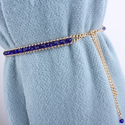 Metalni pojasevi s lančićima za djevojke za 2020. Ženske haljine Dizajnerski pojasevi sa vještim dijamantima Srebrni Zlatni Ženski