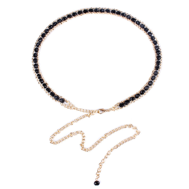 Metalni pojasevi s lančićima za djevojke za 2020. Ženske haljine Dizajnerski pojasevi sa vještim dijamantima Srebrni Zlatni Ženski