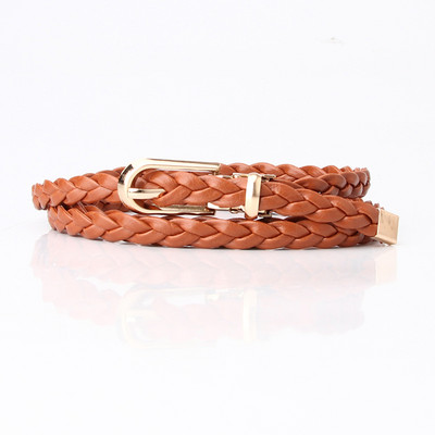 Divatos vékony PU-bőr pántok, szőtt tűs csatos öv farmer öv PU öv ruha finom öv nőknek