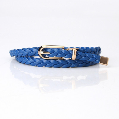 Divatos vékony PU-bőr pántok, szőtt tűs csatos öv farmer öv PU öv ruha finom öv nőknek