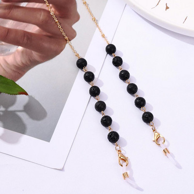 2023 Novi lanac za naočale od perli od ahata, metalni šareni lančići protiv gubitka, kristalni lanac za sunčane naočale, maska, lančići za maske od užeta