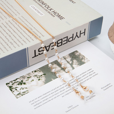 2023 Novi lanac za naočale od perli od ahata, metalni šareni lančići protiv gubitka, kristalni lanac za sunčane naočale, maska, lančići za maske od užeta