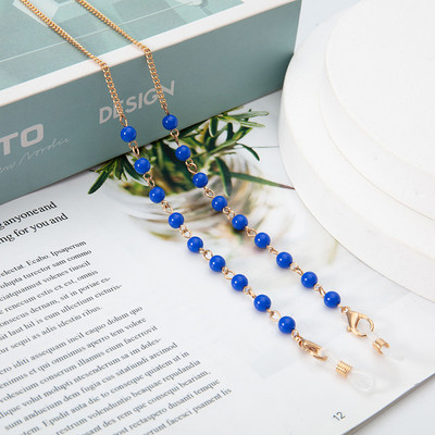 2023 Novi lanac za naočale od perli od ahata, metalni šareni lančići protiv gubitka, kristalni lanac za sunčane naočale, maska, lančići za maske od užeta