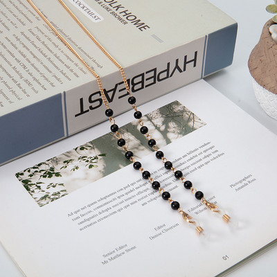 2023 Novi lanac za naočale od perli od ahata, metalni šareni lančići protiv gubitka, kristalni lanac za sunčane naočale, maska, lančići za maske od užeta