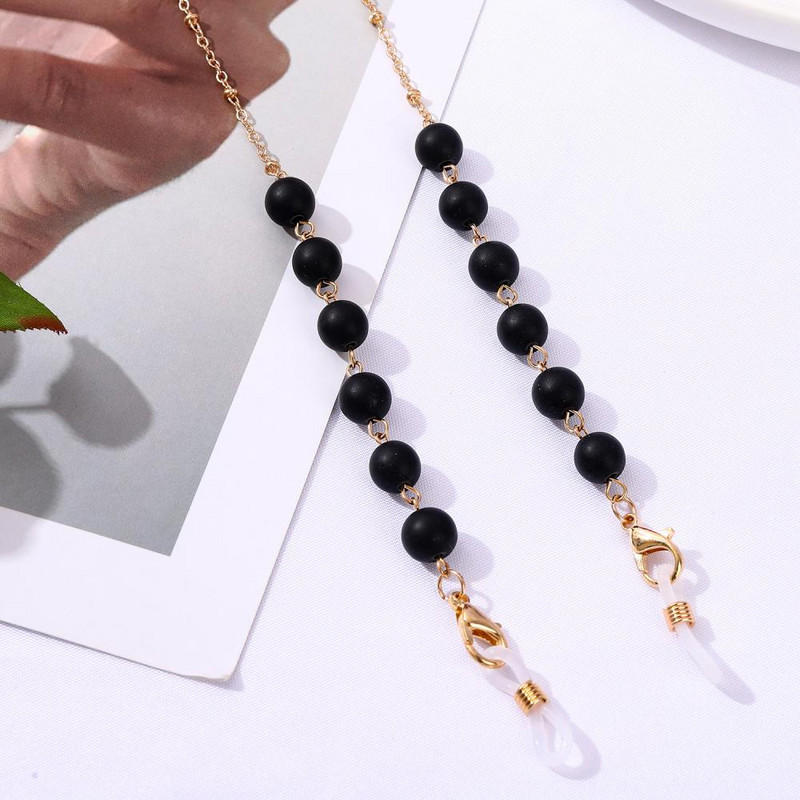 2023 Novi lanac za naočale od perli od ahata, metalni šareni lančići protiv gubitka, kristalni lanac za sunčane naočale, maska, lančići za maske od užeta