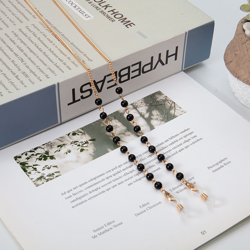 2023 Novi lanac za naočale od perli od ahata, metalni šareni lančići protiv gubitka, kristalni lanac za sunčane naočale, maska, lančići za maske od užeta